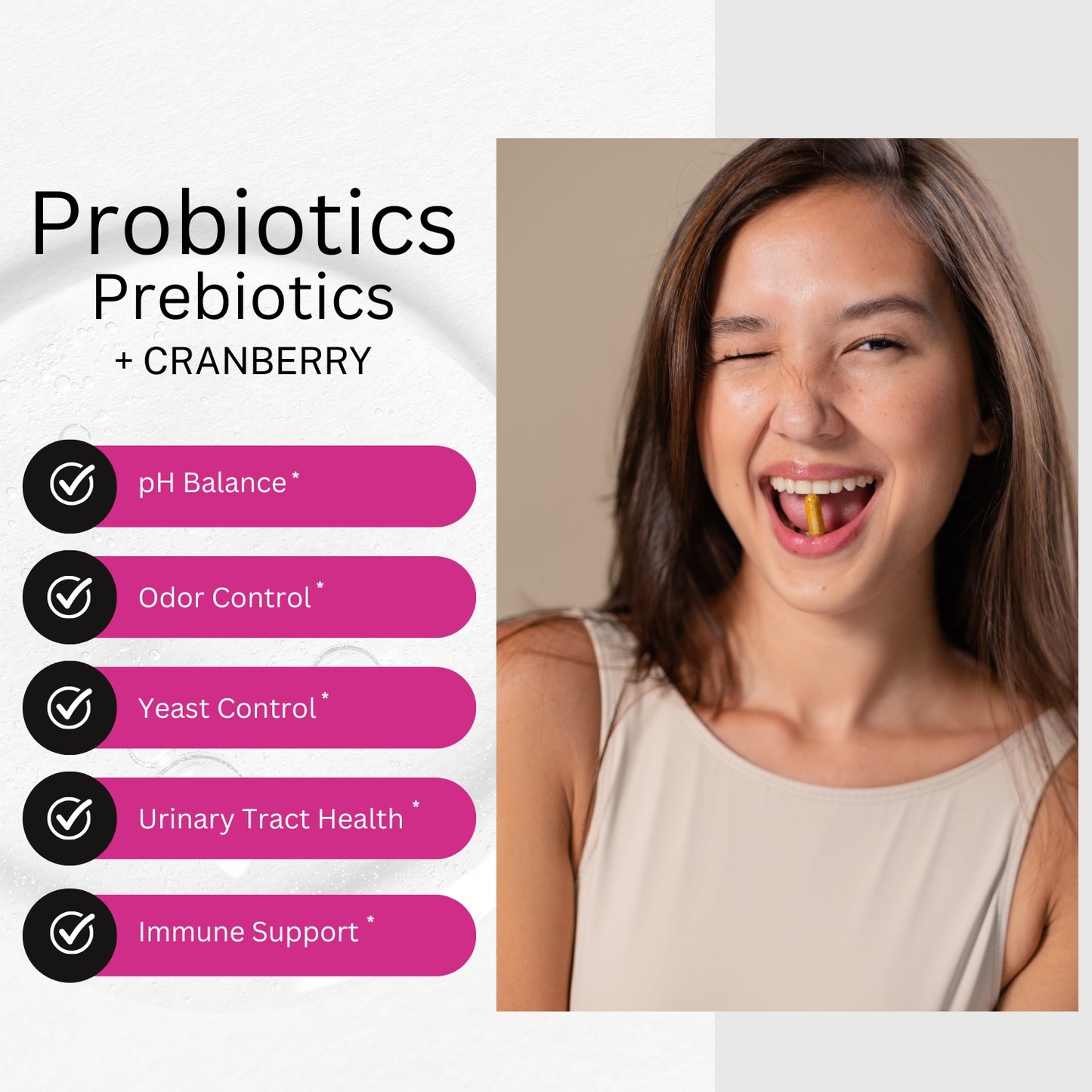 Vaginal Probiotics & Prebiotics With Cranberry